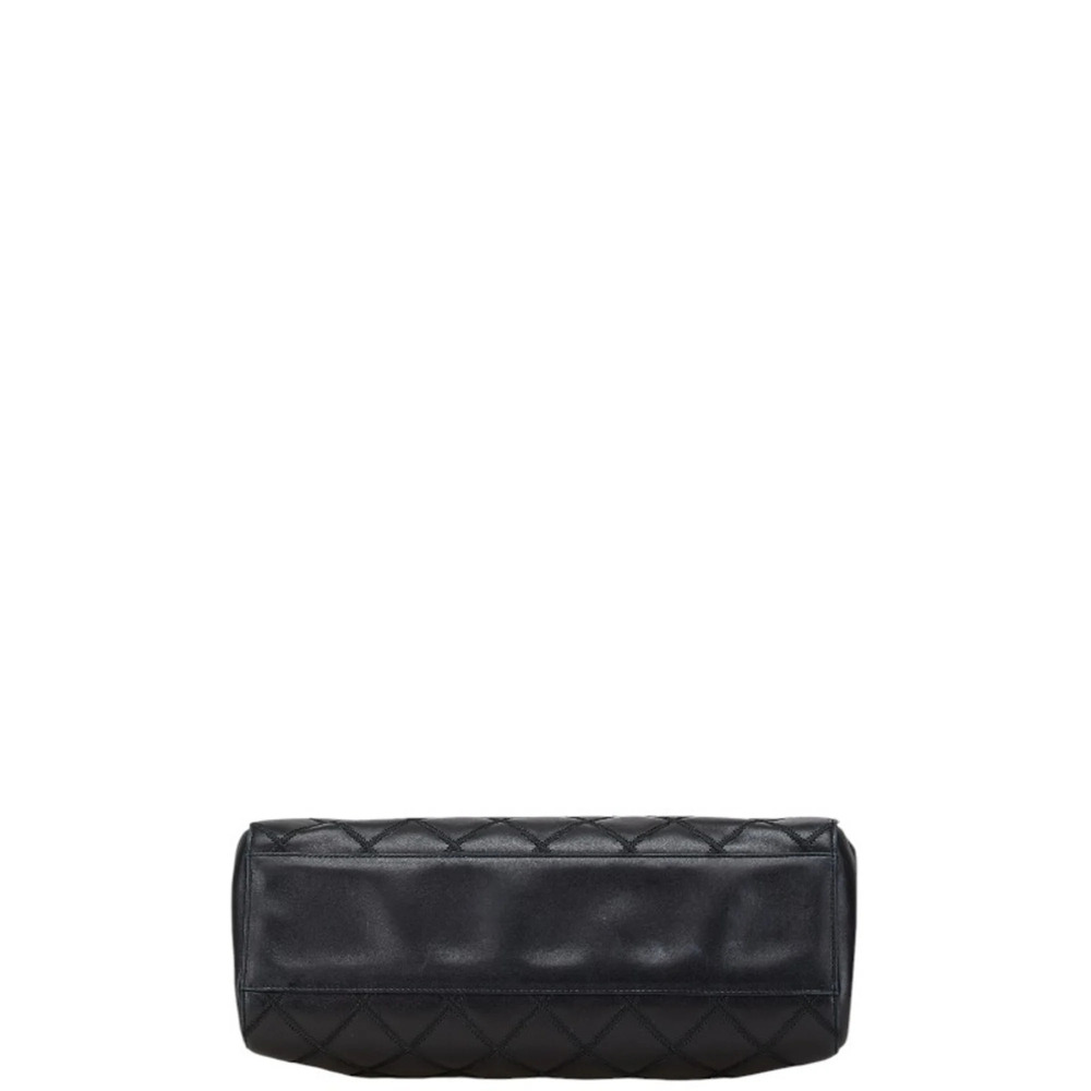 CHANEL Black Leather Logo Shoulder Bag - Picture 3 of 8